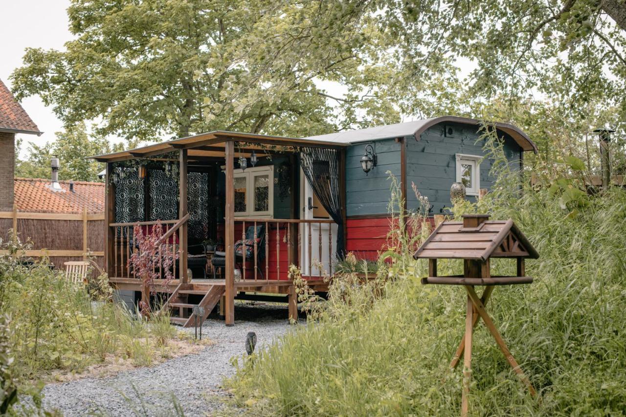 Villa Pipowagen De Zwerveling Aan Zee Oostkapelle Exterior foto